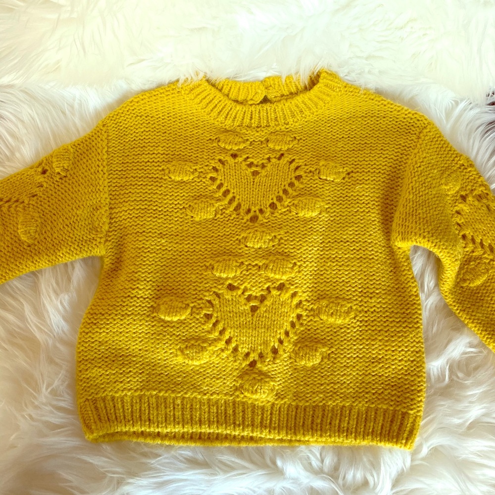 Reserved Baby/Toddler Girl Mustard Sweater